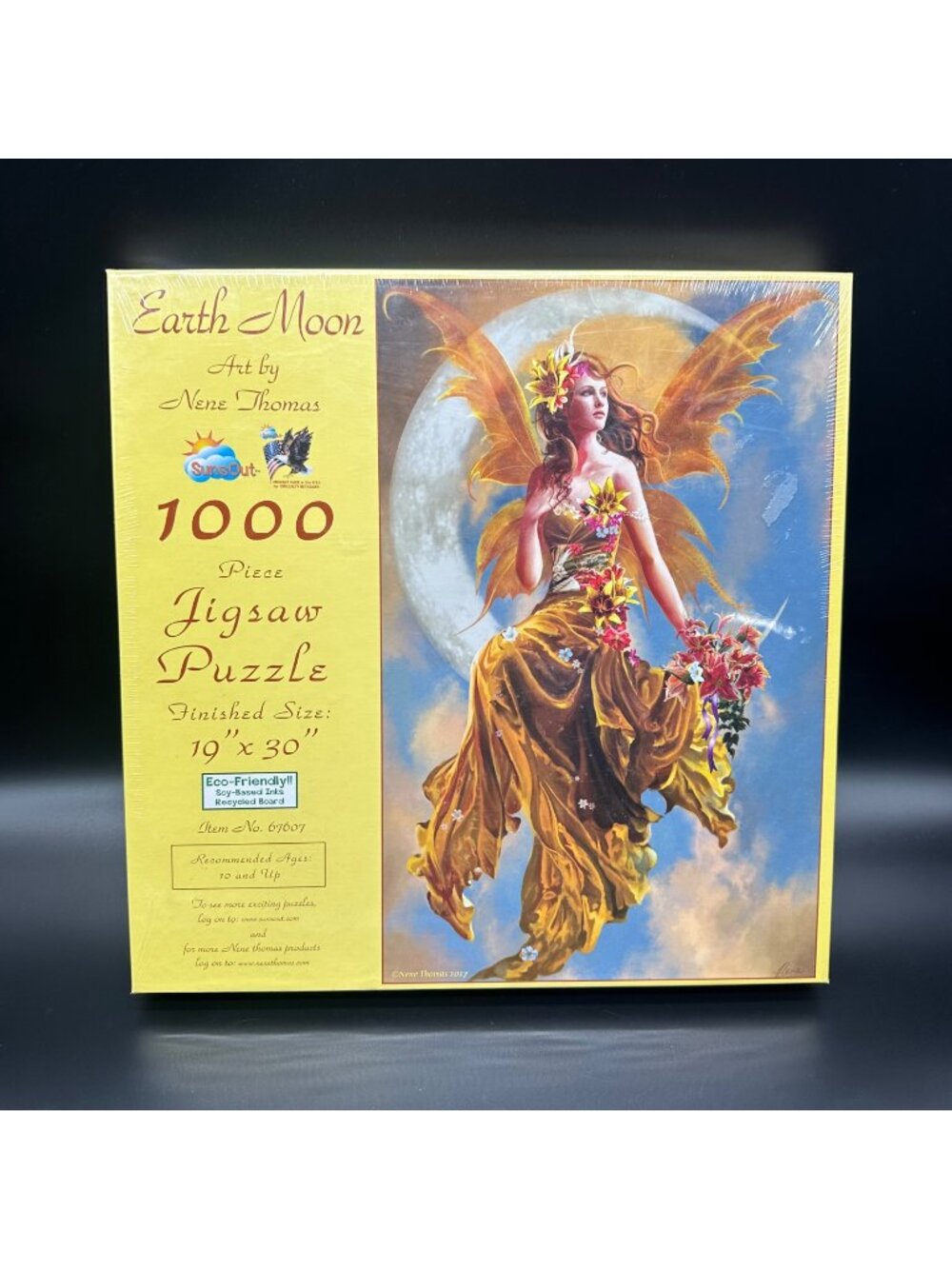 Earth Moon Fantasy 1000 Piece Puzzle Sunsout Nene Thomas Art 2017 NIB 19"x30"